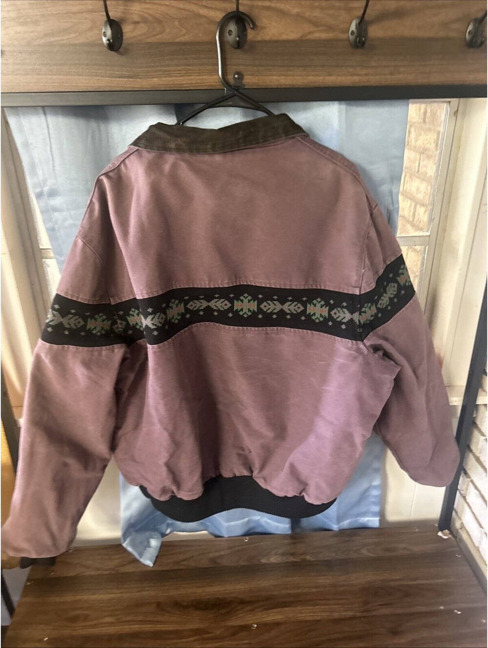 vtg carhartt aztec jacket Plum Xxl Great Shape For Age - Picture 9 of 10